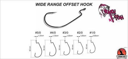 Офсетный крючок Crazy Fish Wide Range Offset Hook №5/0 5 шт