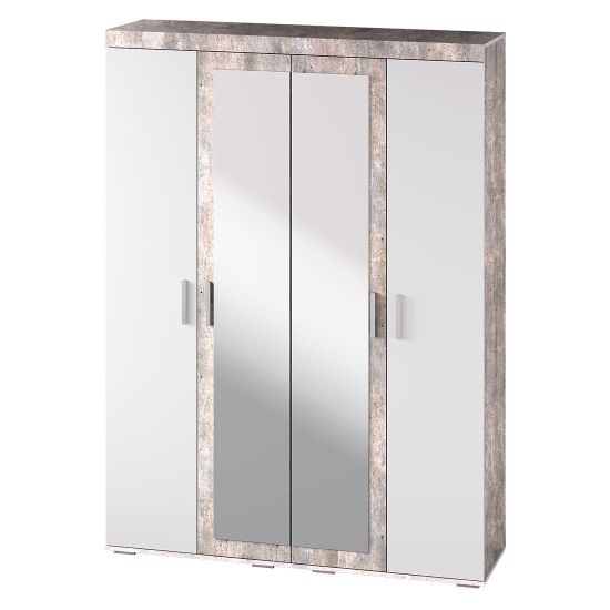 Инстайл bts ШК-31 Шкаф для белья бетон / белый