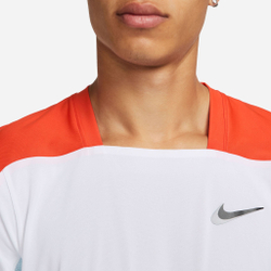 Мужское теннисное поло Nike Dri-Fit Slam T-Shirt Men - White, Orange