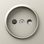 Накладка для розетки без заземления, со шторками 16A 250 В~, матовый кашемир, серия A07