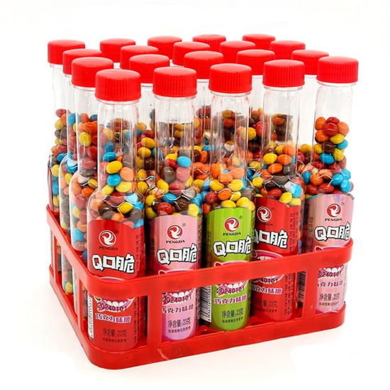 Драже шоколадное Pengda в бутылочке цветное, 20 гр (Китай)