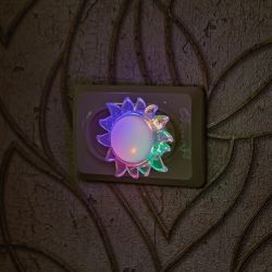 DTL-308-Подсолнух-RGB-4LED-0.5W Светильник-ночник. Выключатель на корпусе. Блистер