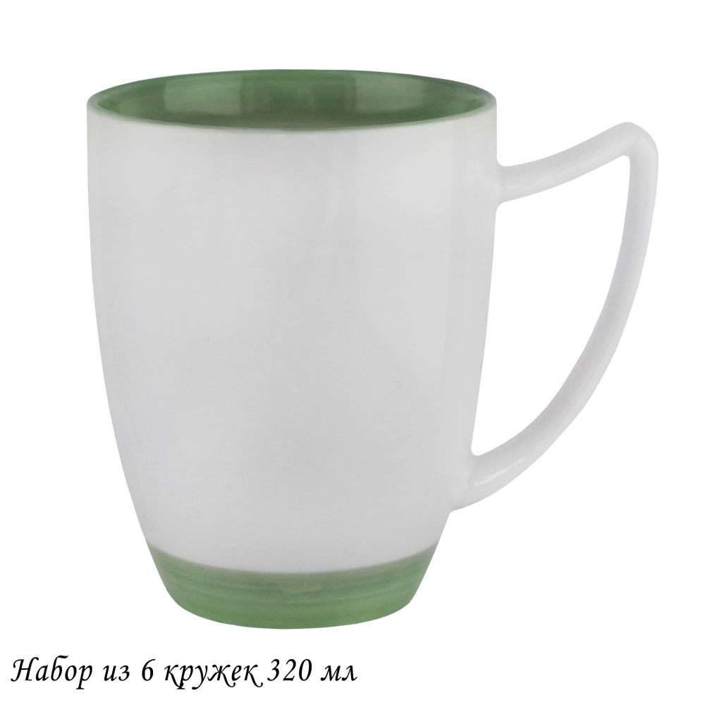 Lenardi 133-239 Набор из 6 кружек 320 мл МАДЕЙРА в под.уп.(х8)Фарфор