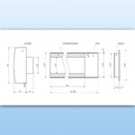 Приточный клапан вентиляционный NovaSTYLE КИВ-125 с вентканалом 0,5 м, фильтром и решеткой RAL8017, коричневой
