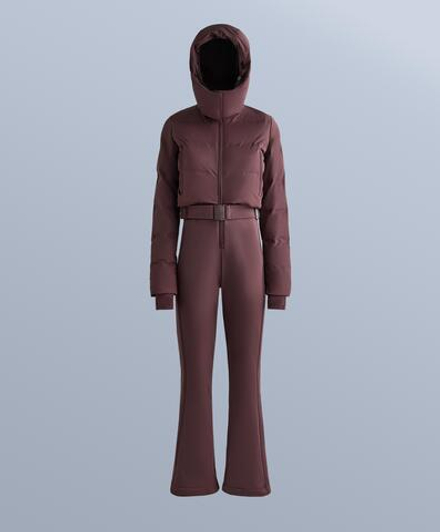 Oysho Водостойкий утепленный комбинезон MINARDI PIUME SKI с 80% пуха и 20% пера, темно-винный