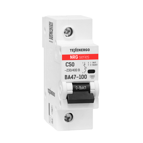 Автоматический выключатель ВА47-100-NRG 1п 50А 10кА хар-ка C