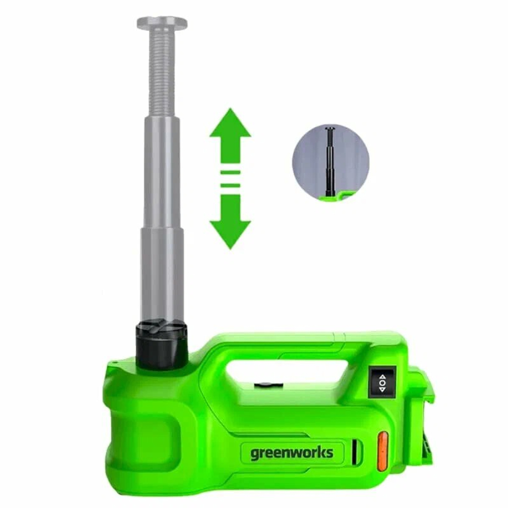 Домкрат гидравлический аккумуляторный GREENWORKS G24JACK,24В,без АКБ и ЗУ (3401407)
