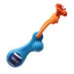 Игрушка для собак JOYSER Puppy Резиновая косточка с теннисным мячом S голубая, 13 см