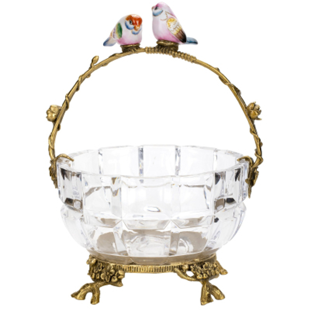 Корзиночка с птичками Glasar 20х18х26 см