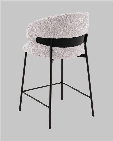 Стул полубарный Блейз букле светло-серый