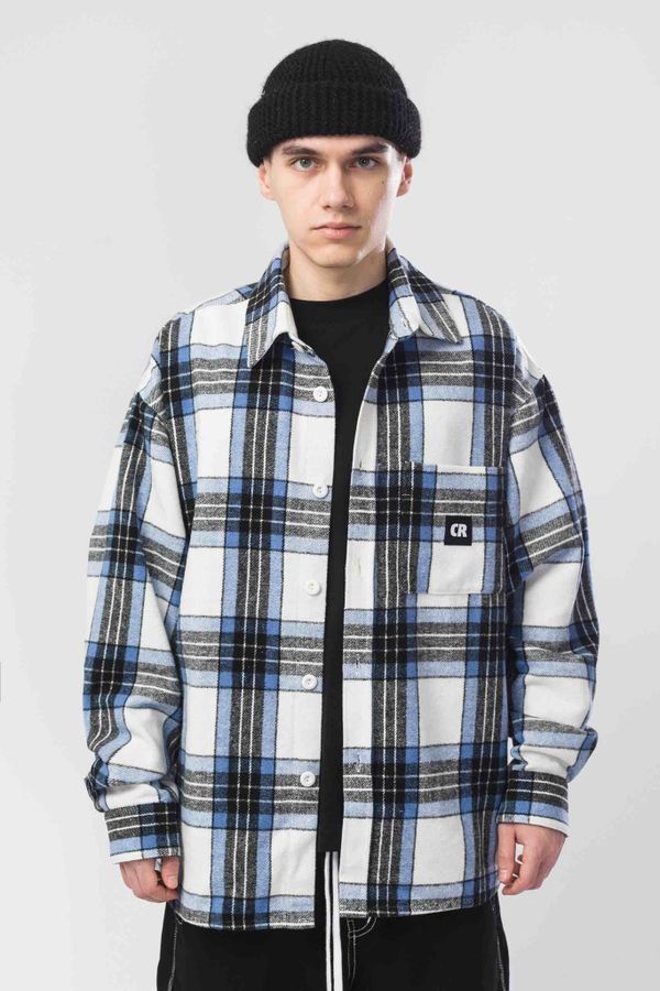 Рубашка Harbor Wide Молочный/Голубой/Черный - фото 1