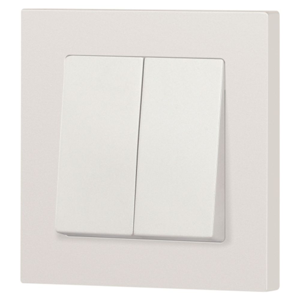 Выключатель Intro Accent 6-104-06 двойной, 10А-250В, IP20, СУ, AL/CU, перламутр | Intro