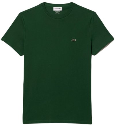 Мужская теннисная футболка Lacoste Men's Crew Neck Pima Cotton Jersey T-shirt - green