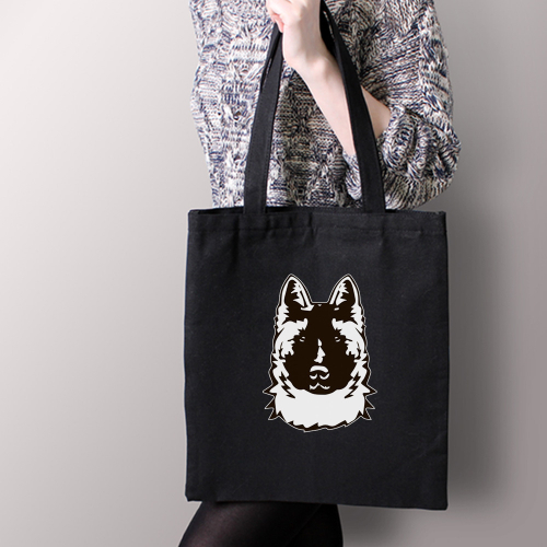 Тканевая сумка "Акита - портрет"