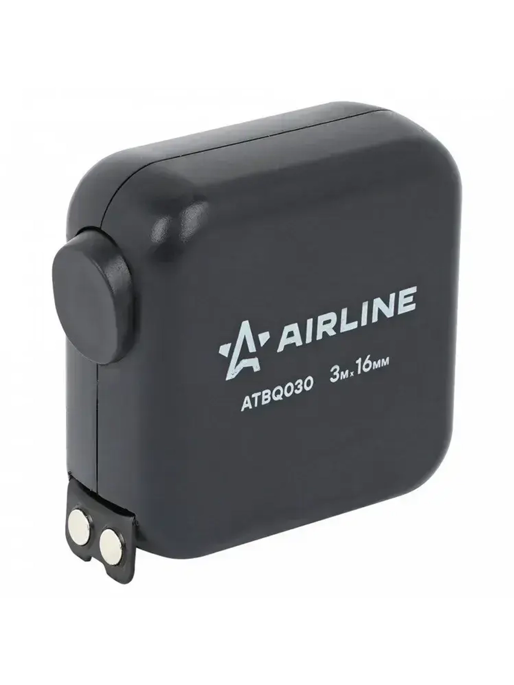 Рулетка в ударопрочном корпусе 3мх16мм, автостоп, магнитный зацеп, двуст. шкала AIRLINE ATBQ030