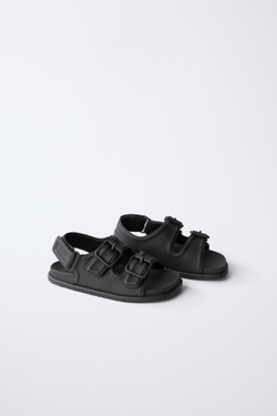 ZARA САНДАЛИИ С ПРЯЖКАМИ, ЧЕРНЫЙ