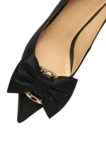 Женские туфли черные с бантиком