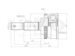 ШРУС внешний UNIO CVJ-20289