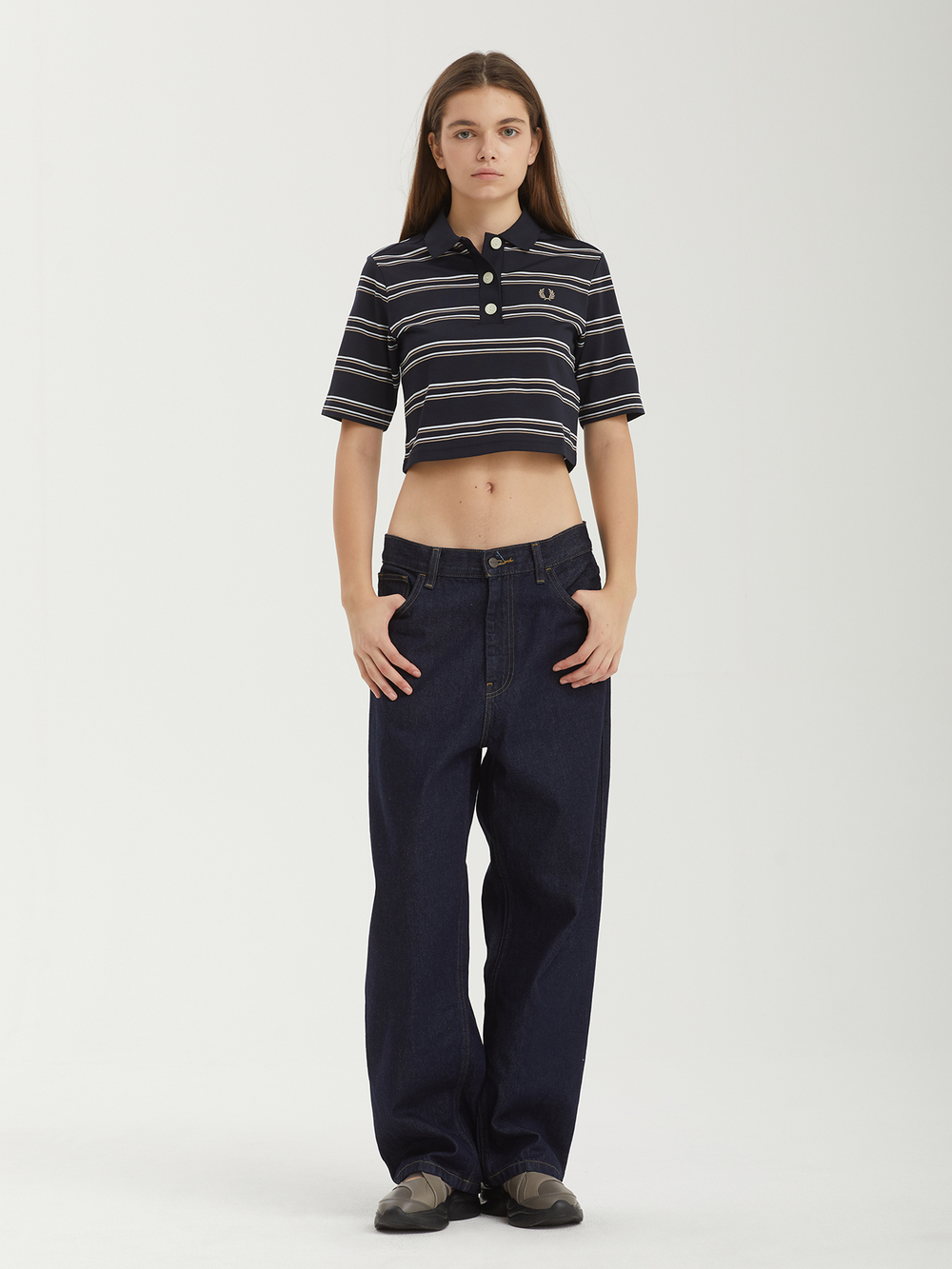 Женская Рубашка-поло Striped