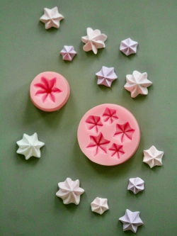 Молды силиконовые для творчества "Безе безешки 2 молда" / Форма "звездочка" для самозатвердевающей глины, мыла, воска, гипса и смолы