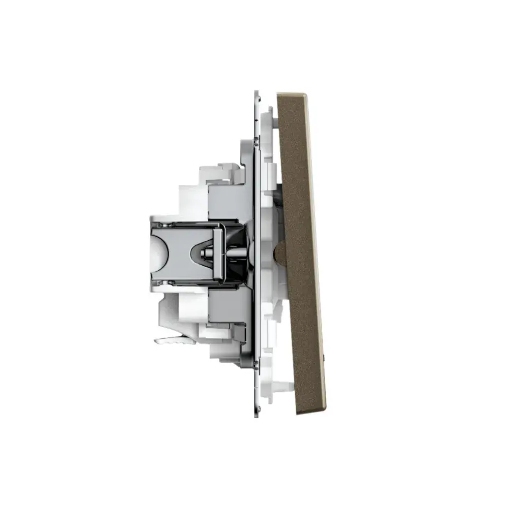 ARTGALLERY 2-клавишный ВЫКЛЮЧАТЕЛЬ с подсветкой, сх.5а, 10АХ, механизм, быстрозажим. клем., МОККО