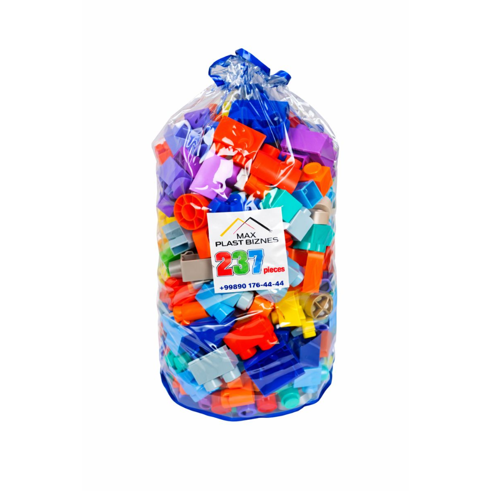 Конструктор Mak Plast Biznec в мешке 237 детали