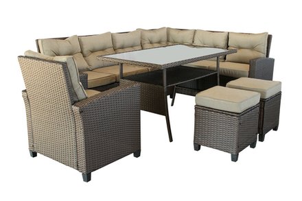 Набор мебели Garden Story Версаль ПРЕМИУМ-2 2 уп.(ротанг коричневый, подушки бежевые)