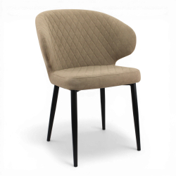 Стул "Нант" (арт. 355), велюр Бренди В06 карамель, ножка круглая черная