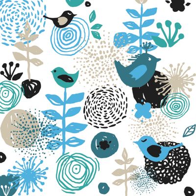 Птички (на белом)