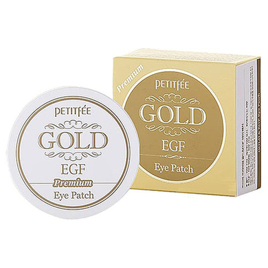 Petitfee Патчи гидрогелевые для глаз с золотом и EGF - Hydro gel eye patch gold & egf eye, 60шт