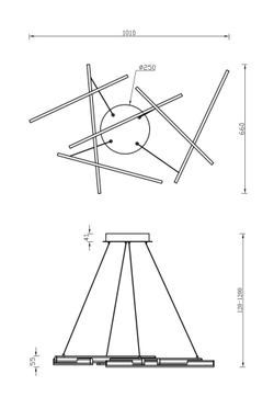 Подвесная люстра Maytoni MOD016PL-L75MG3K