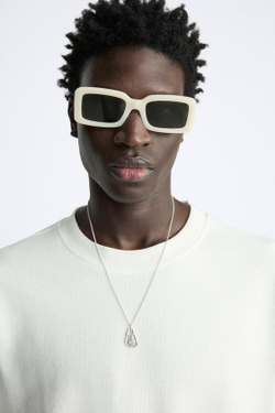 ZARA ФУТБОЛКА СВОБОДНОГО КРОЯ, ЖЕЛТОВАТО-БЕЛЫЙ