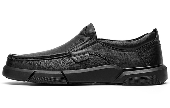 Jeep Casual Leather Shoes Men"s Low top Black