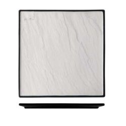 Блюдо квадратное 30*30 см Relief белое с черным бортом фарфор P.L. Proff Cuisine [1]