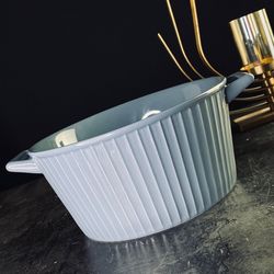 Lenardi 118-113 Салатник 18см с ручками ГРАФИТ в под.уп.(х12)Фарфор