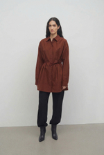 Рубашка из поплина с поясом