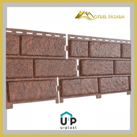 Фасадная панель Ю-пласт Стоун-Хаус Кирпич Красный 3,025*0,23м 0,695м2