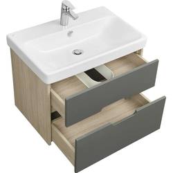 Тумба под раковину Акватон Оливия 70 подвесная Грей/Дуб Ойстер