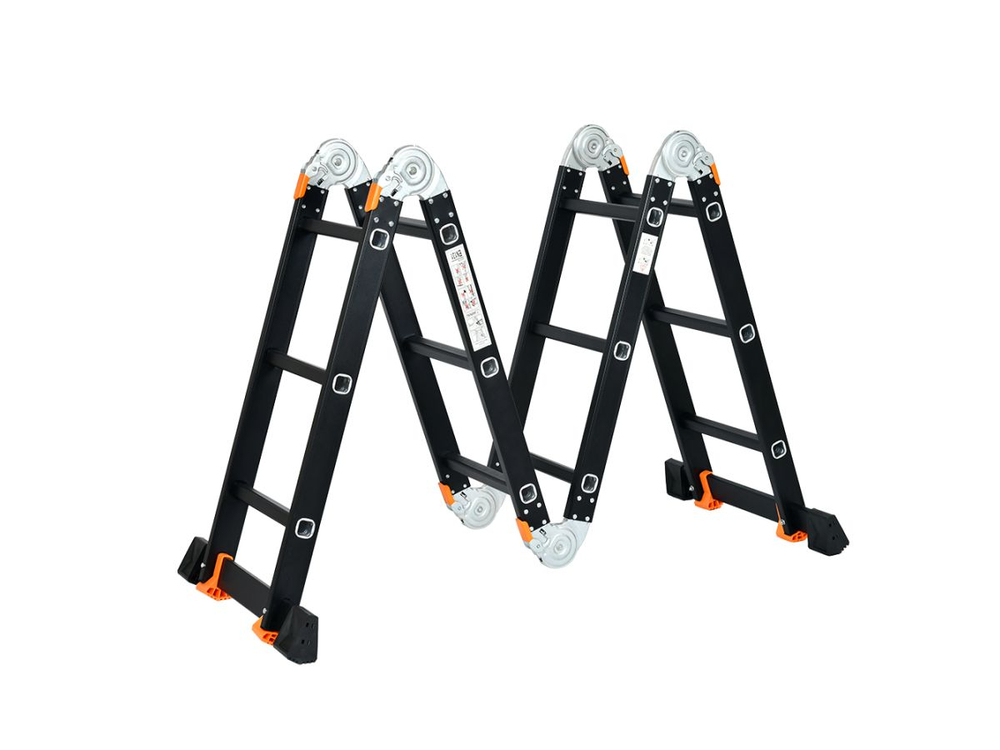 Лестница алюм. многофункц. 4х4ступ. (стрем.-229см) 13.8кг BLACK LINE STARTUL