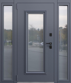 Дверь с терморазрывом Сила сибири Фрамуга 2 Антик серебро