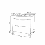 Тумба с раковиной Iddis Cloud CLO60WFi95K 60 белая
