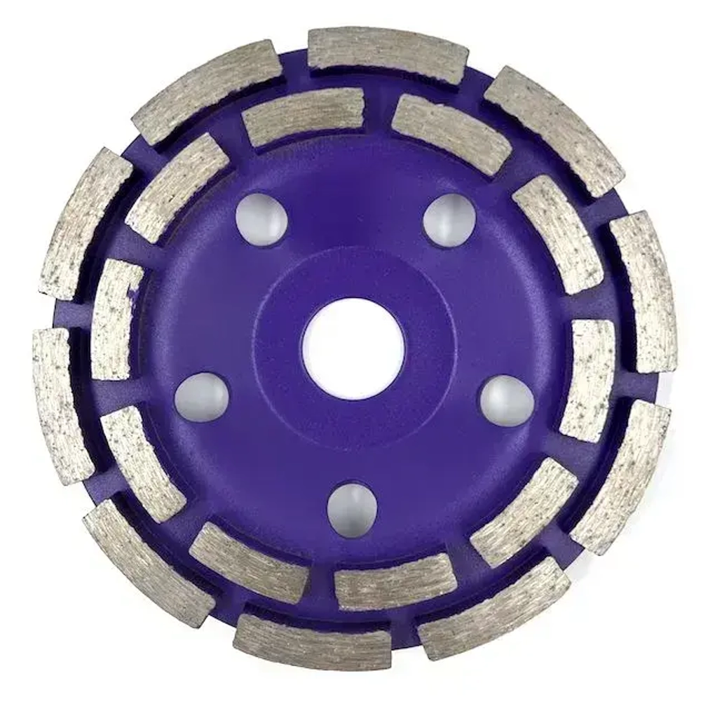 Чашка алмазная зачистная двухрядная 125 мм по бетону TORGWIN круг шлифовальный