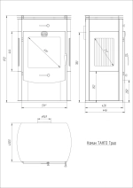 Печь-камин Танго ТРИО