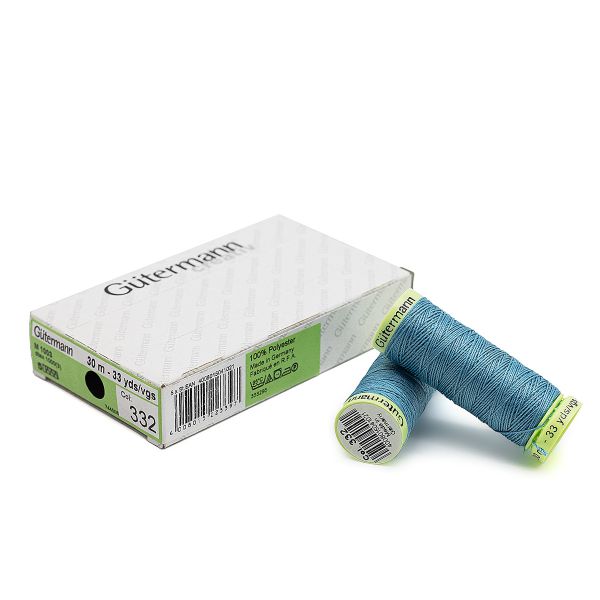 Нитки отделочные Gutermann Top Stitch 30 (30 метров), 5 кат. | 332 насыщенный бирюзовый