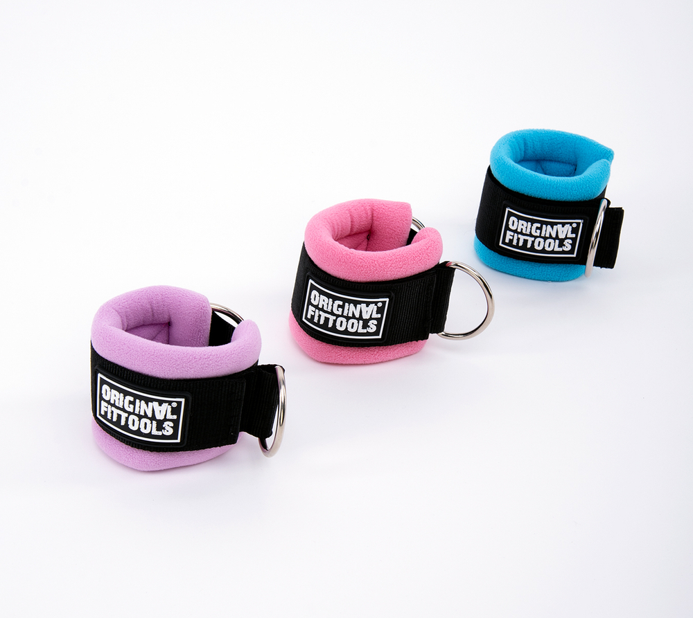 Ремень для тренировки мышц рук регулируемый синий (D-кольцо)