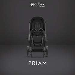 Коляска 3 в 1 Cybex Priam IV Matt Black complete и автокресло Cloud T i-Size Peach Pink Plus Sepia Black