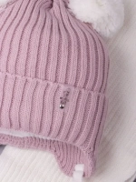 Шапка для девочки осенняя и шарф с ушками