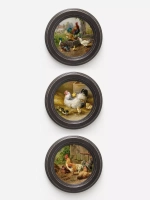 Картины на стену интерьерная на холсте 3 шт 17.5 см