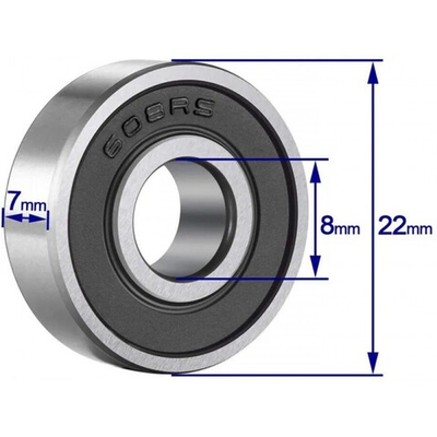 Подшипник 608 RS (8х22х7)