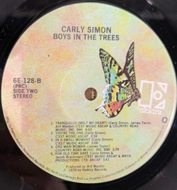 Виниловая пластинка Carly Simon ‎– Boys In The Trees LP